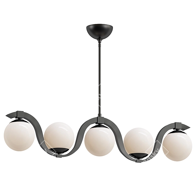 Linear Pendant Light Fixture "Reedway 3D model image 1
