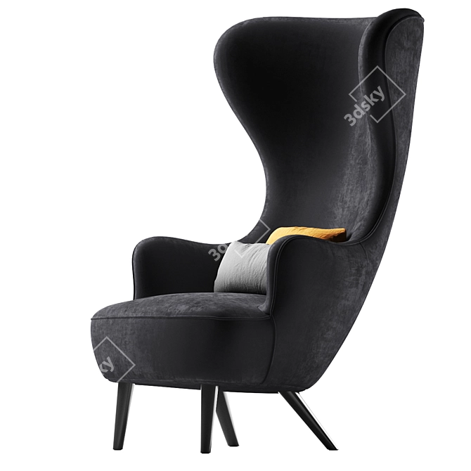 Classico Wingback Chair: 2013 Design 3D model image 5