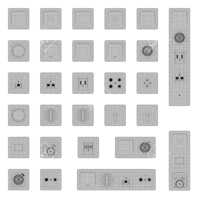 ABB Reflex Linear Switches: Versatile Control Solutions 3D model image 4