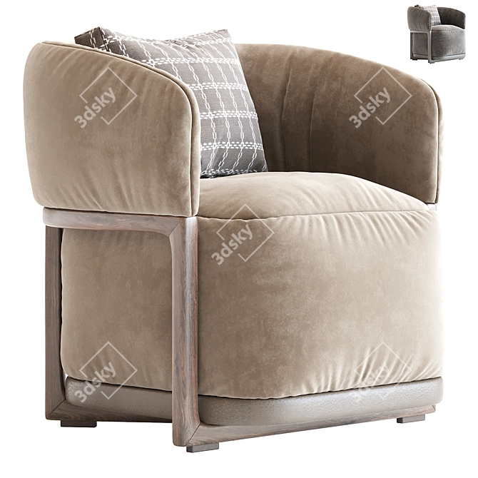 Frida Flexform Armchair 3D Model 3D model image 1