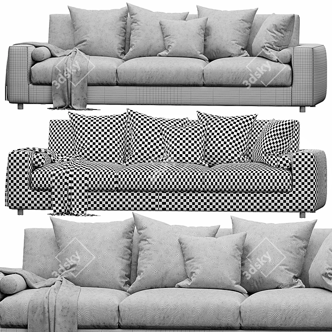 Modern Designer Sofa Furniture 3D model image 5