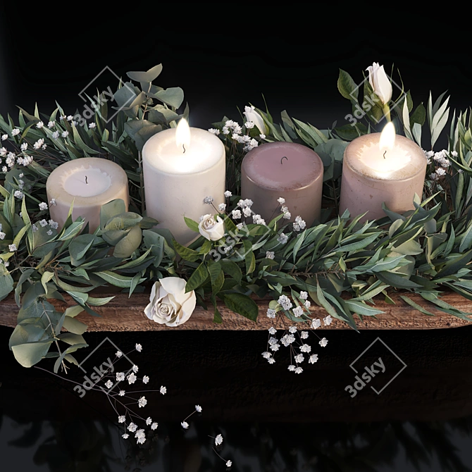 Elegant Vase Sculpture Decor Piece 3D model image 3