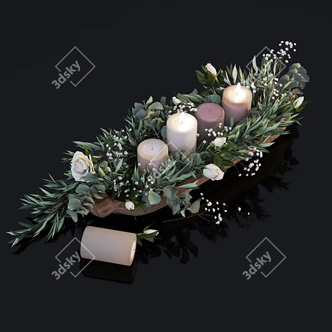 Elegant Vase Sculpture Decor Piece 3D model image 5