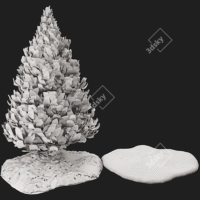 Winter Tree 01 3D Model 3D model image 5