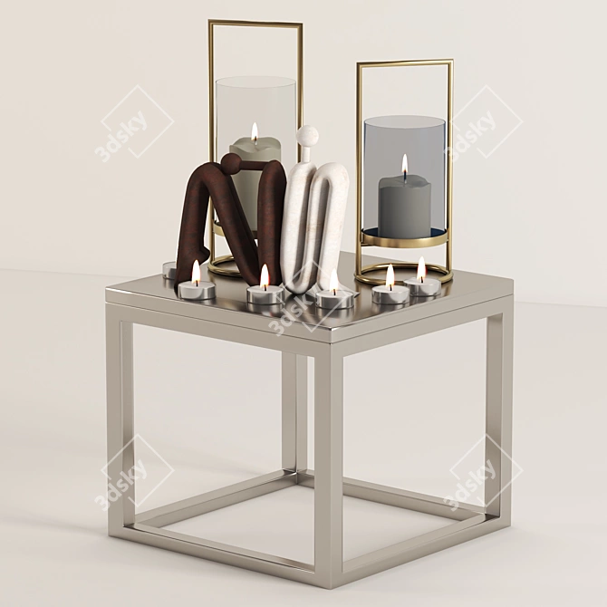 Modern 3D Bathroom Accessories Set 3D model image 4