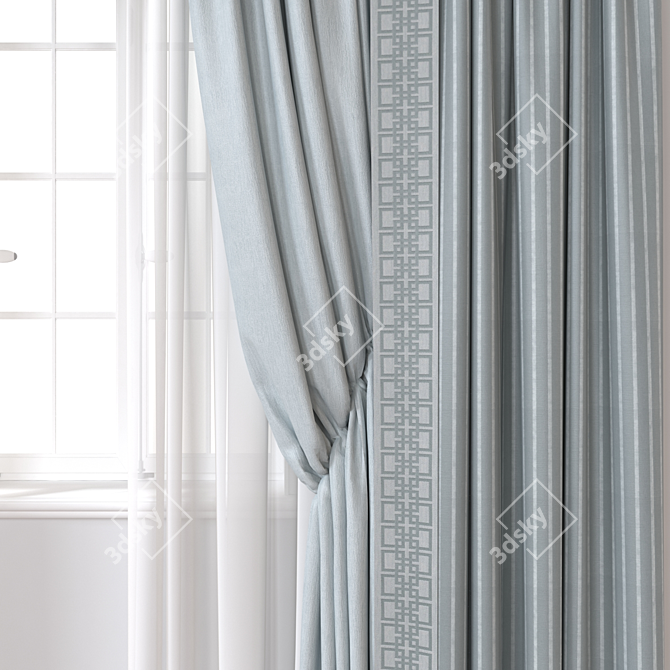 Modern Curtain Render Models Set 3D model image 3