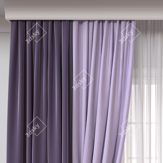 Versatile Curtain 3D Model 3D model image 3