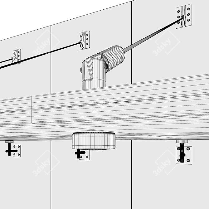 Sleek Glass Canopy Expansion 3D model image 2