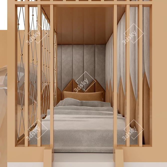 Modern Children Furniture Set 04 3D model image 2