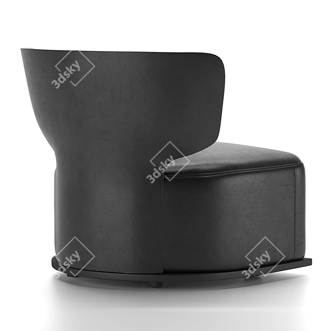 Elegant Maxalto Armchair in Amoenus Style 3D model image 3