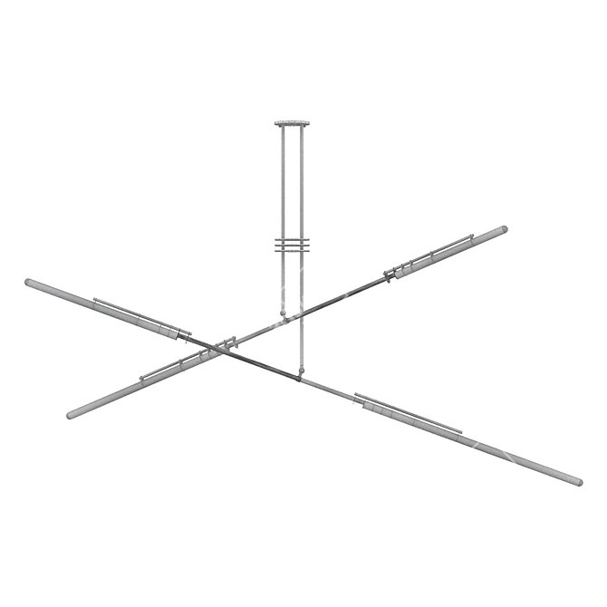 Double Flame Pendant Light 3D model image 3