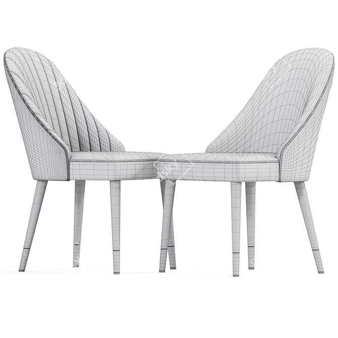 Modern Dining Table Chair Set 3D model image 3