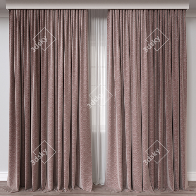 Polygonal Curtain Model 3D Render 3D model image 1