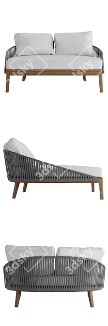 Tribu Mood Lounge Bed, 162x174x69 cm 3D model image 3