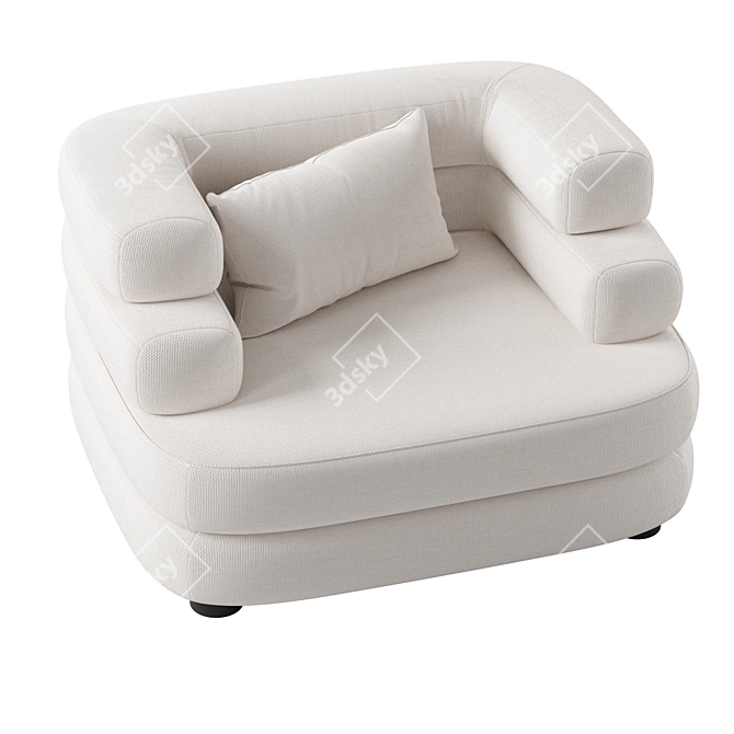 Elegant Malaga Chair Accents Any Space 3D model image 3