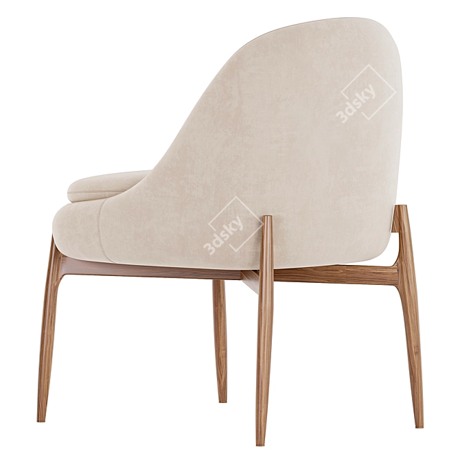 Sendai Dining Chair Minotti Set 3D model image 4