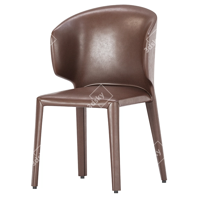 Sleek Cobain Dining Chair Elegance 3D model image 3