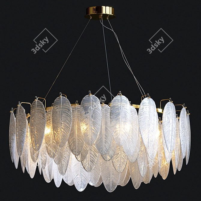 Elegant LORELEY Chandelier D80cm 3D model image 5