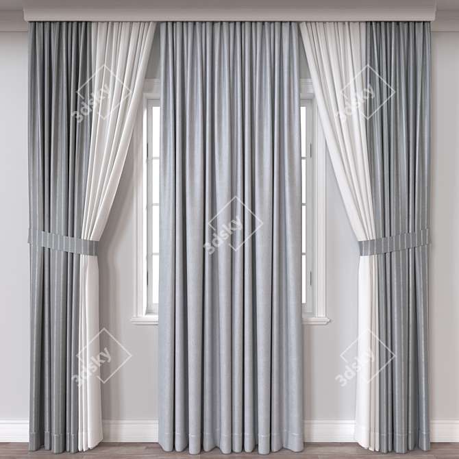 3D Curtain Model, Vray Corona 3D model image 1