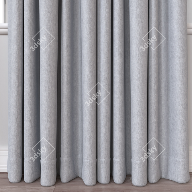 3D Curtain Model, Vray Corona 3D model image 3