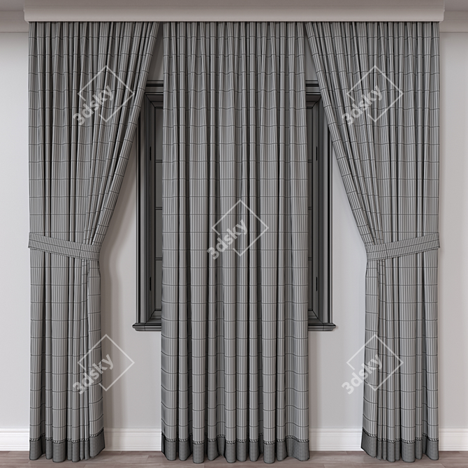 3D Curtain Model, Vray Corona 3D model image 4
