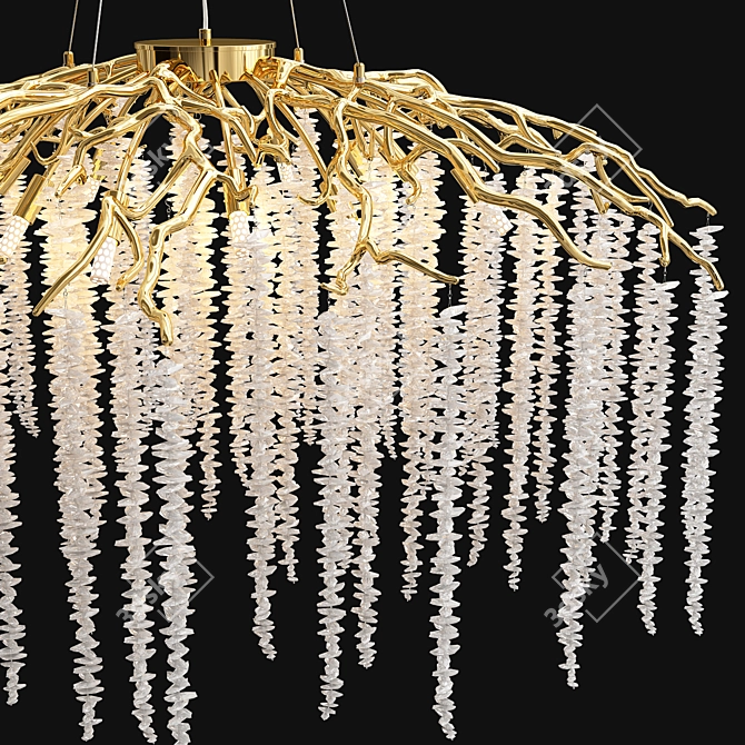 Elegant Crystal Chandelier, 80cm 3D model image 3