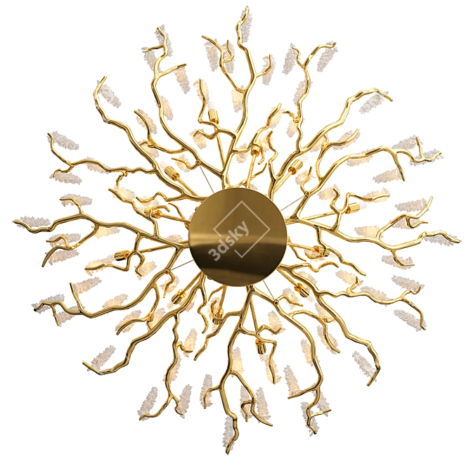 Elegant Crystal Chandelier, 80cm 3D model image 4