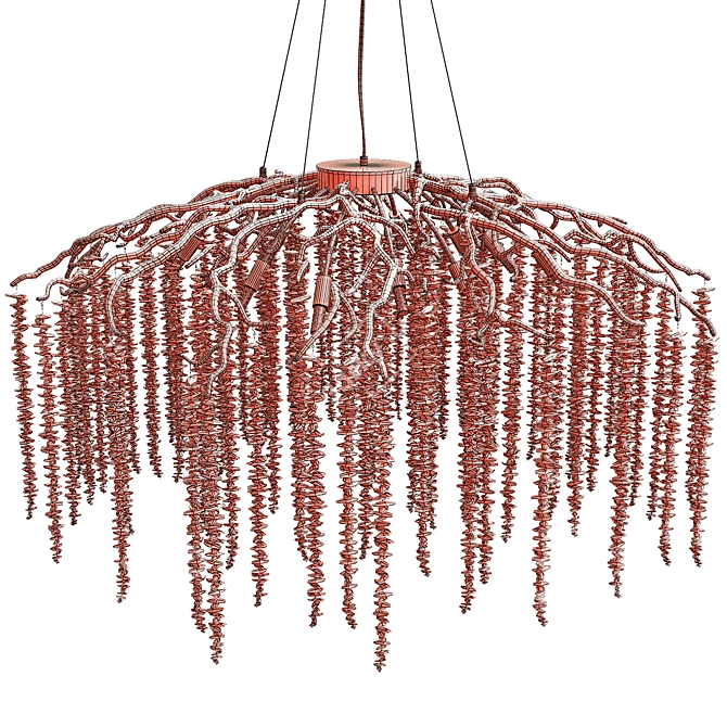 Elegant Crystal Chandelier, 80cm 3D model image 5