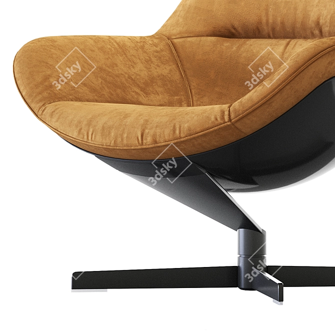 Modern Auckland Armchair, Fabric Design 3D model image 5