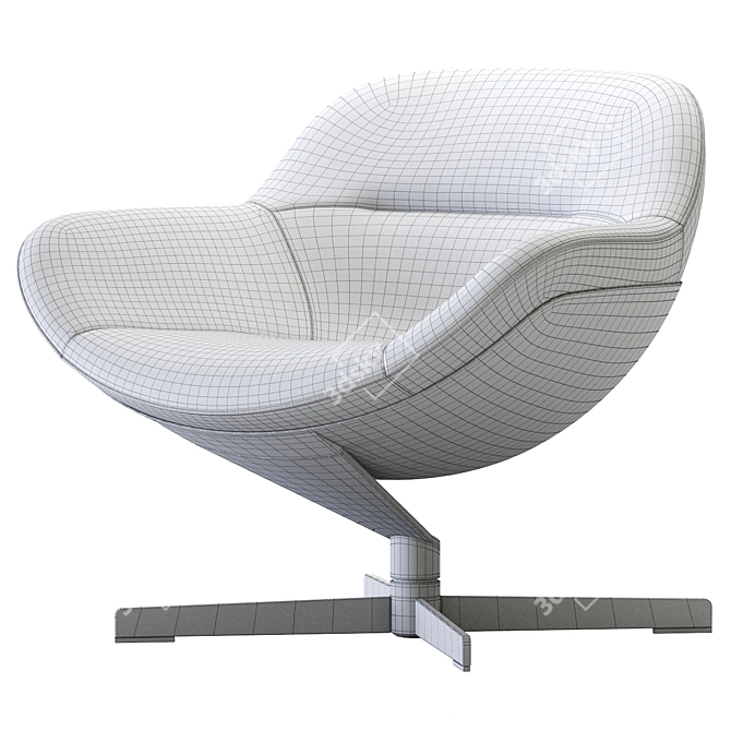 Modern Auckland Armchair, Fabric Design 3D model image 7