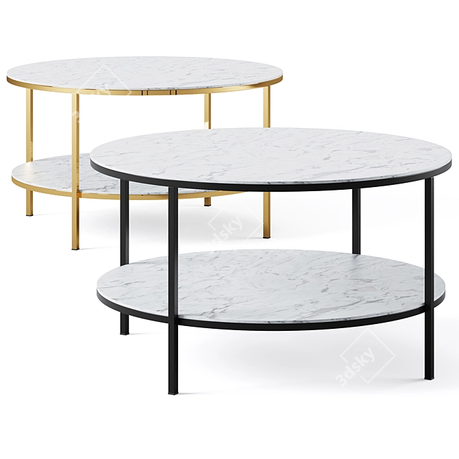Modern Round Coffee Table Alisma 3D model image 1