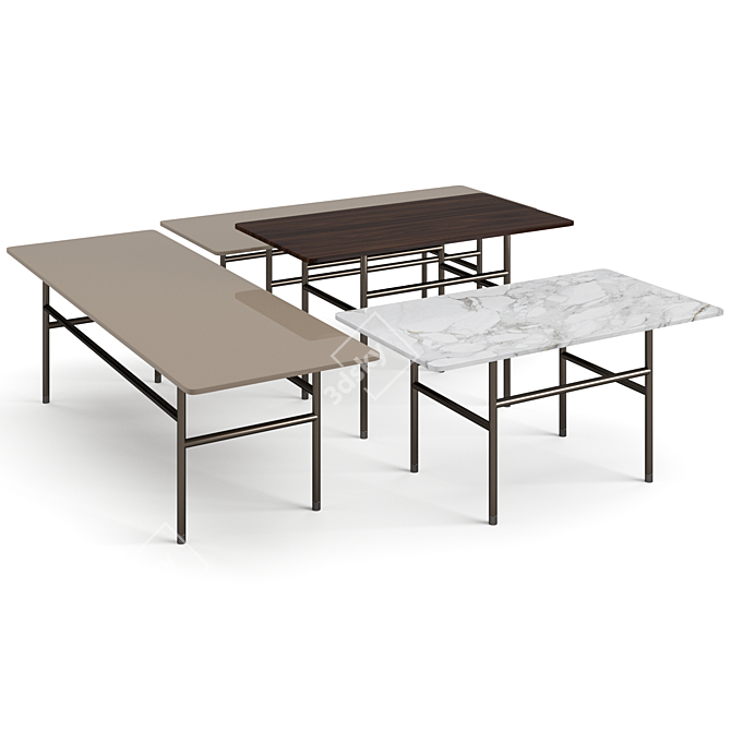 Modern Minotti Lelong Coffee Set 3D model image 6