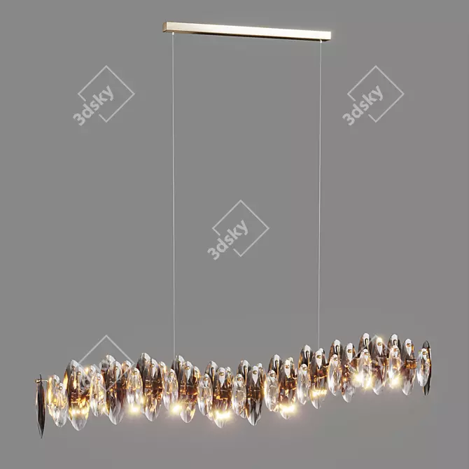 Contemporary Marzo Long Design Lamp 3D model image 1