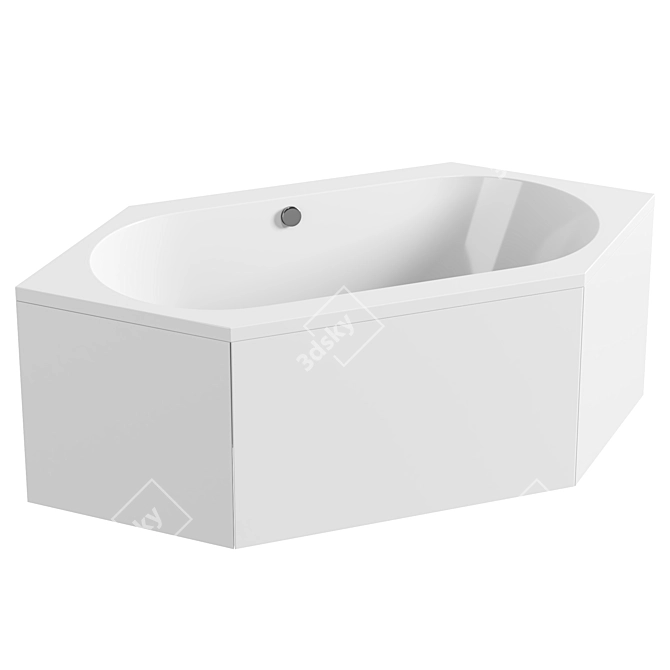  Riho Kansas Acrylic Bathtub 3D model image 1