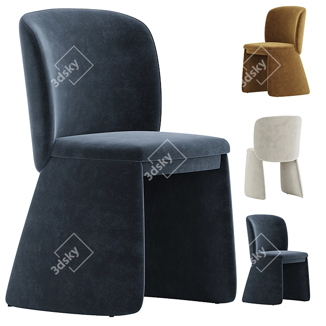 Elegant Evie Chair Collection 3D model image 3