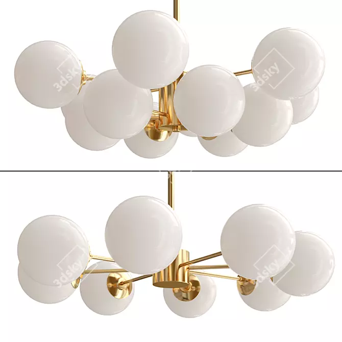 Elegant Karrington Chandelier 3D model image 1