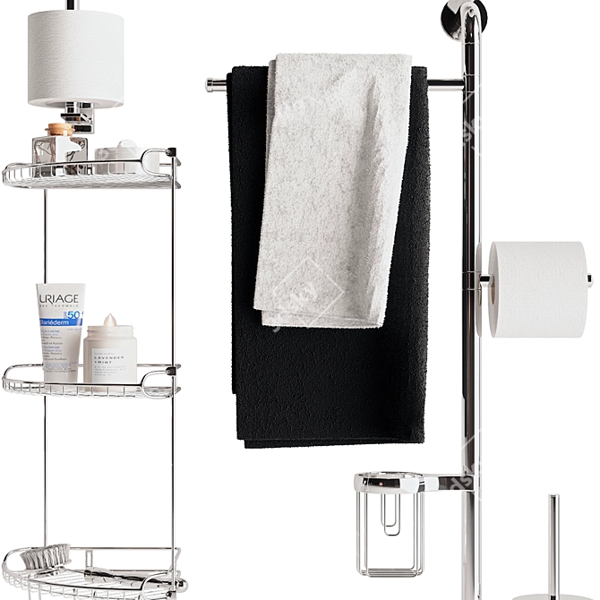  Wasserkraft Chrome Bath Accessories 3D model image 3