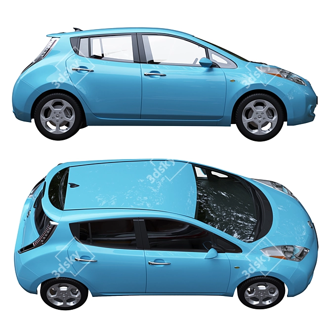 Electric Car Nissan Leaf 2011 3D model image 2