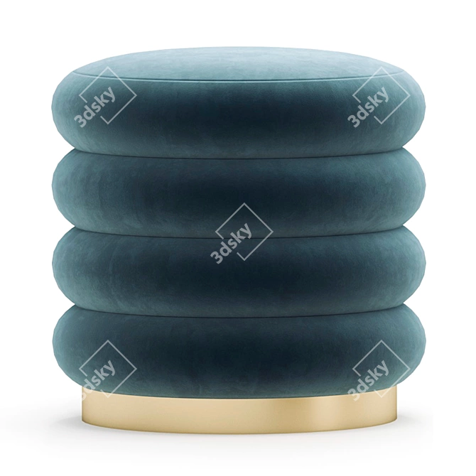 Chignon Blue Pouf Set by Gianluigi Landoni 3D model image 3
