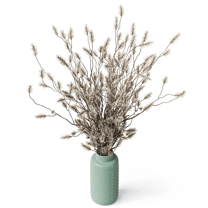 Elegant Floral Arrangement Sculpture 3D model image 3