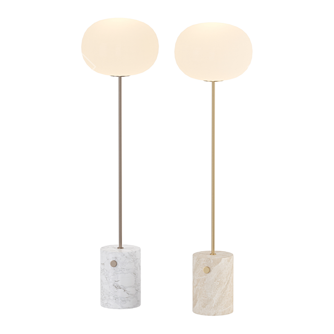 Nordic Style Marble Floor Lamp 3D model image 2