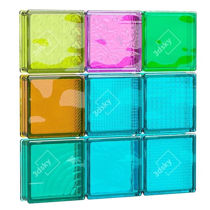 Decorative Wall Glass Blocks 3D model image 1