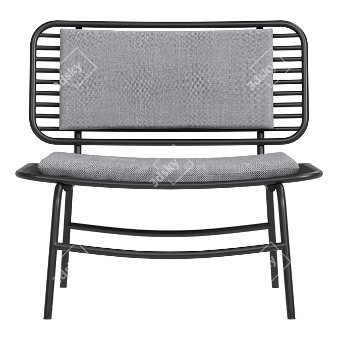 Modern Metal Garden Chair "Roric 3D model image 2