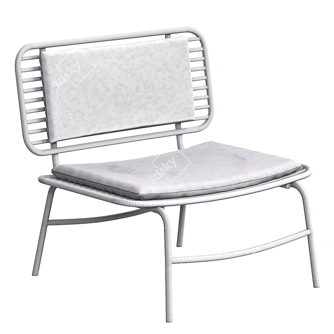 Modern Metal Garden Chair "Roric 3D model image 4