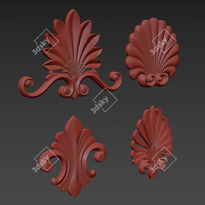 3D Max Rendered Ornament 28 3D model image 6