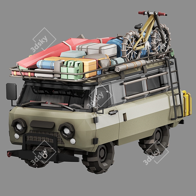  Expedition Toy UAZ Bukhanka 3D model image 4