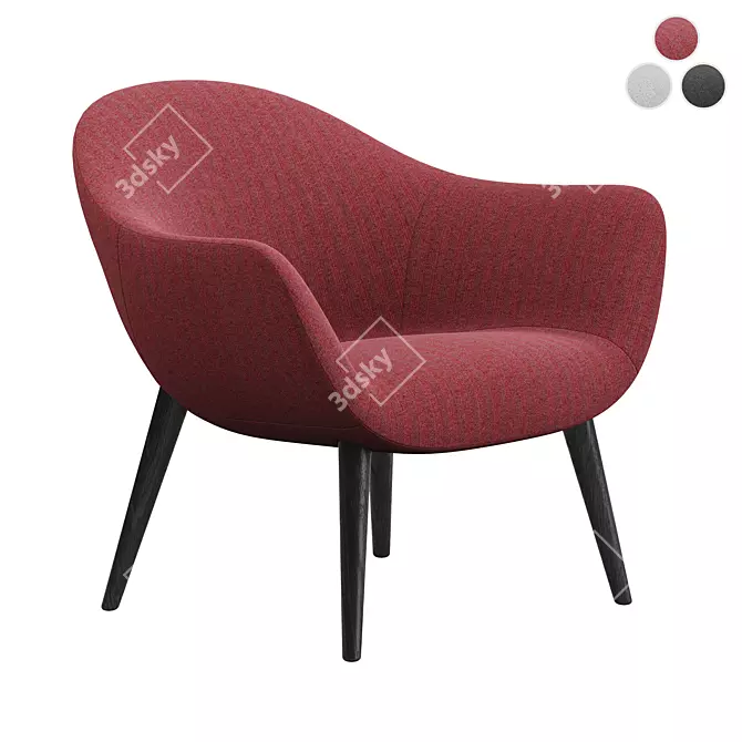 Poliform Mad Armchair with 3 Upholstery Options 3D model image 1