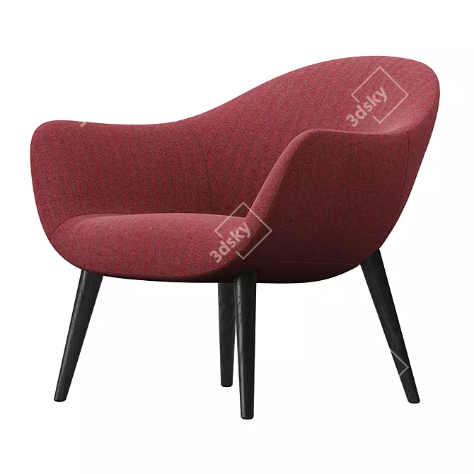 Poliform Mad Armchair with 3 Upholstery Options 3D model image 2