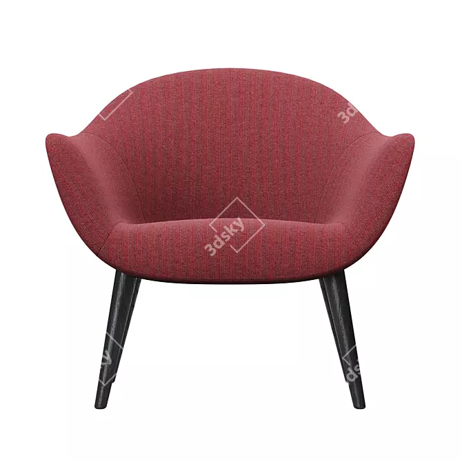 Poliform Mad Armchair with 3 Upholstery Options 3D model image 3