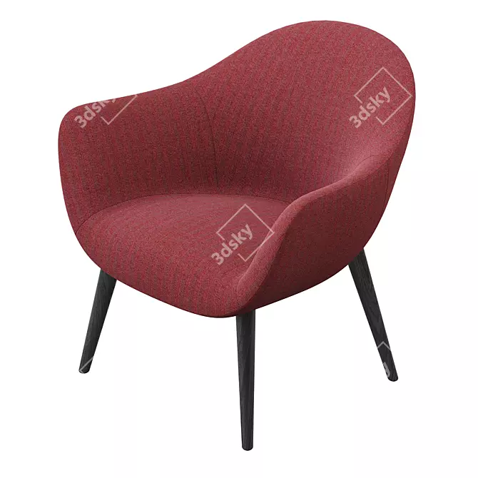 Poliform Mad Armchair with 3 Upholstery Options 3D model image 4